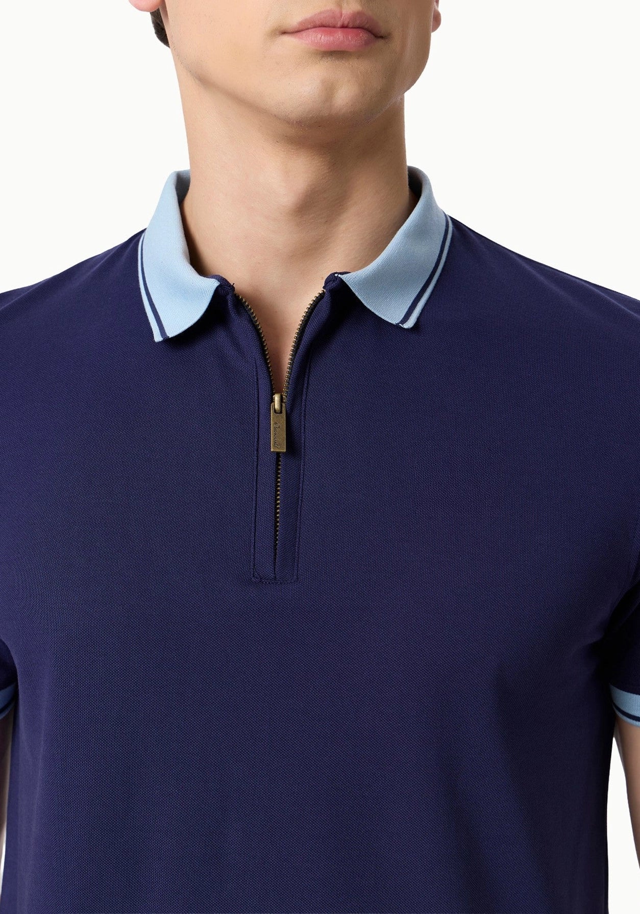 Azure Trim Polo Blue